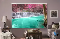 پرده شید رول تصویری طرح فانتزی آبشار کد ST9322