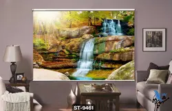 پرده شید رول تصویری طرح منظره و آبشار کد st-9461