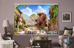 پرده شید رول تصویری منظره شهر کد st-9636