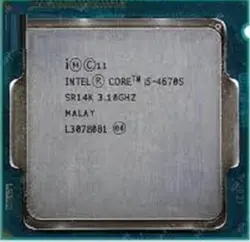 پردازنده اینتل مدل Intel Core i5-4670S 3.1GHz LGA 1150 Haswell TRAY CPU