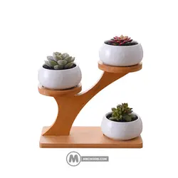 استند گل و گیاه نارون مستر چوبی