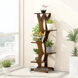 استند گل و گیاه نارگل مستر چوبی