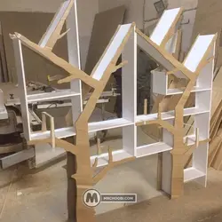 کتابخانه درختی سبزه مستر چوبی