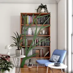 قفسه کتابخانه رادا مستر چوبی