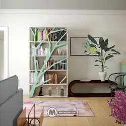 قفسه کتابخانه رادا مستر چوبی