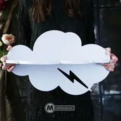 شلف ابری رخشاد مستر چوبی