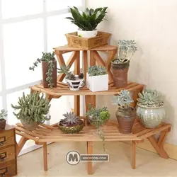 استند گل و گیاه فروغ مستر چوبی