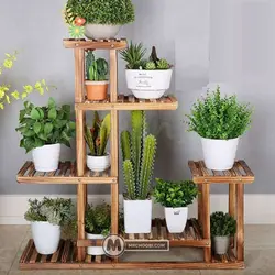 استند گل و گیاه فرگل مستر چوبی