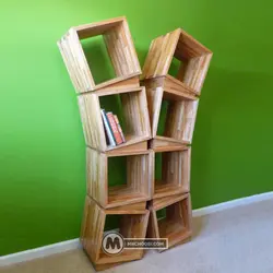 دکور کتابخانه کالو مستر چوبی