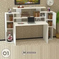 میز تحریر کتابخانه شینا مستر چوبی