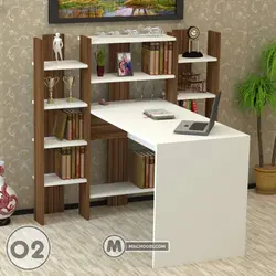 میز تحریر کتابخانه شینا مستر چوبی