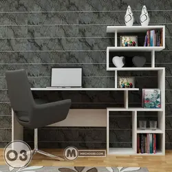 میز تحریر کتابخانه شینا مستر چوبی