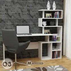 میز تحریر کتابخانه شینا مستر چوبی