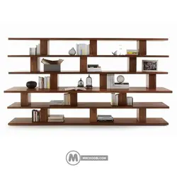 دکور کتابخانه چوبی ماهانه مستر چوبی