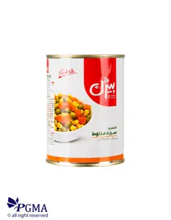 کنسرو مخلوط سبزیجات 380گرم(بیژن)