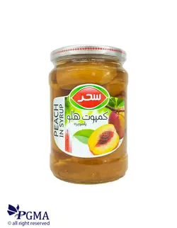 کمپوت هلو شیشه ای 660 گرمی سحر