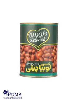 کنسرو لوبیا چیتی ساده قوطی 400 گرمی (دلوسه)