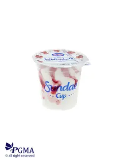 بستنی ساندی کاپ وانیل با سس آلبالو 350 گرمی (میهن)