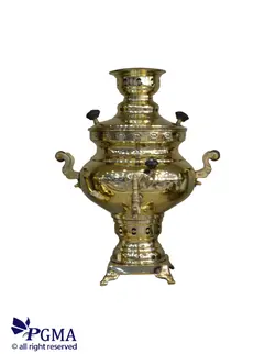 سماور ذغالی برنجی ساده۶