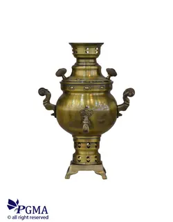 سماور ذغالی برنجی ساده۲