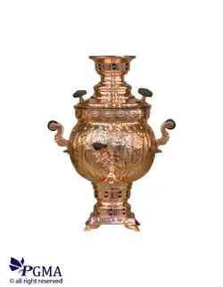 سماور ذغالی مسی روس۴