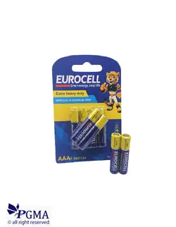 باتری کربن زینک نیم قلمی کارتی 4عددی eurocell(گل پخش اول)