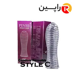 کاندوم ژله ای سیلیکونی چندبار مصرف پنیس مدل c