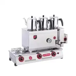 سماور 3 قوری گازی silverinox