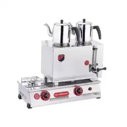 سماور 2 قوری گازی silverinox