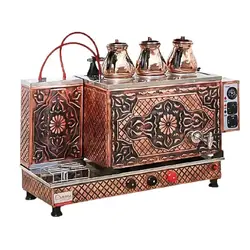 سماور مراکشی مسی 3 قوری برقی گازی