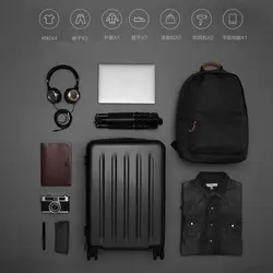 چمدان 90Points شیائومی سایز 20 اینچ مدل زیپ‌دار