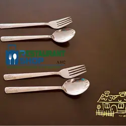 ست قاشق و چنگال مسی ظروف پذیرایی -هتل ها-رستوران شاپ-رستوران ها-کافی شاپ و ...