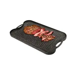 تابه چدن دوطرفه مدل Fontana قابل استفاده روی گاز روی آتش و زغال داخل فر و تنور