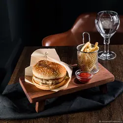 ظرف سرو چوبی SW36 مناسب برای سرو انوع کباب فینگر فود و غیره