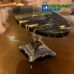 سینی پذیرایی سنگی پایه دار بیضی ظروف پذیرایی -هتل ها-رستوران شاپ-رستوران ها-کافی شاپ