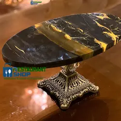 سینی پذیرایی سنگی پایه دار بیضی ظروف پذیرایی -هتل ها-رستوران شاپ-رستوران ها-کافی شاپ