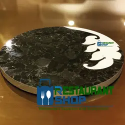 سینی گرد سنگی سرو ظروف پذیرایی -هتل ها-رستوران شاپ-رستوران ها-کافی شاپ و ...