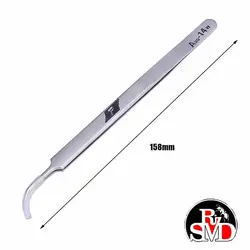 پنس آنتی استاتیک استیل بلند سرکج AAA-14w - ریز قطعه