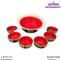 خرید و قیمت ست کاسه و پیاله طرح هندوانه - فروشگاه سعادت - ارزان فروشی هنر ماست