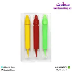 خرید و قیمت شمع شعله رنگی پرنیا 3 عددی - فروشگاه سعادت - ارزان فروشی هنر ماست