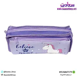 خرید و قیمت جامدادی دو زیپ دخترانه طرح پونی - فروشگاه سعادت - ارزان فروشی هنر ماست