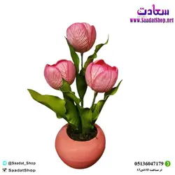 خرید و قیمت گلدان سفالی دکوری با گل فومی - فروشگاه سعادت - ارزان فروشی هنر ماست