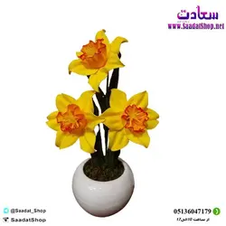 خرید و قیمت گلدان سفالی دکوری با گل فومی - فروشگاه سعادت - ارزان فروشی هنر ماست