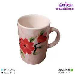 خرید و قیمت لیوان سرامیکی استوانه ای طرح گل - فروشگاه سعادت - ارزان فروشی هنر ماست.