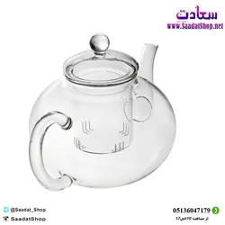 خرید و قیمت قوری شیشه ای فیلتردار تیرینک - فروشگاه سعادت - ارزان فروشی هنر ماست