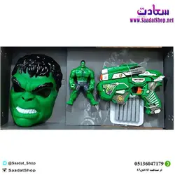 خرید و قیمت اسباب بازی تفنگ تیر اسفنجی با ماسک هالک - فروشگاه سعادت