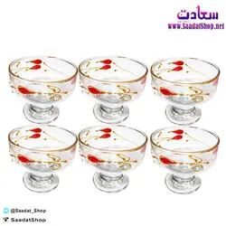 خرید و قیمت بستنی خوری بلور کاوه بسته 6عددی - فروشگاه سعادت - ارزان فروشی هنر ماست