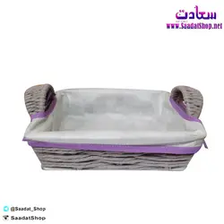 خرید و قیمت سبد نان و سبزی چوبی پارچه ای دسته دار - فروشگاه سعادت - ارزان فروشی هنر ماست