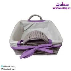 خرید و قیمت سبد نان و سبزی چوبی پارچه ای دسته دار - فروشگاه سعادت - ارزان فروشی هنر ماست