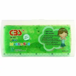 ست خط کش گونیا و نقاله ژله ای 4 تکه CBS